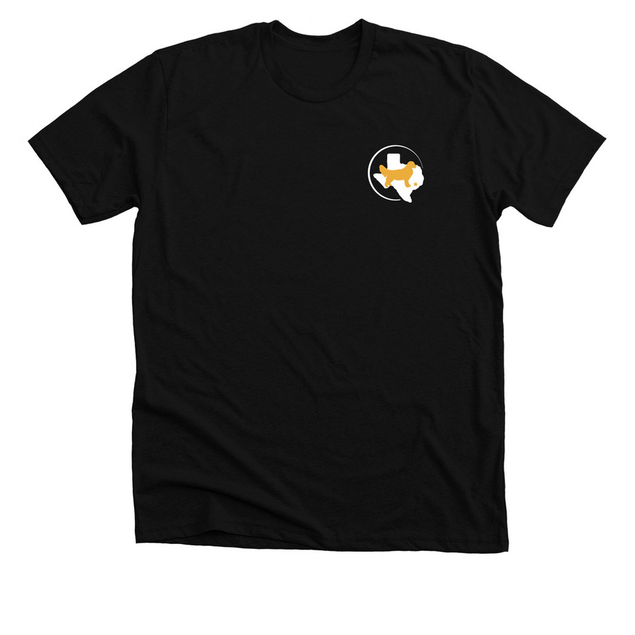 GBGRR Apparel-Logo Front & Back-Dark Shirts, a Solid Black Blend Premium Unisex Tee
