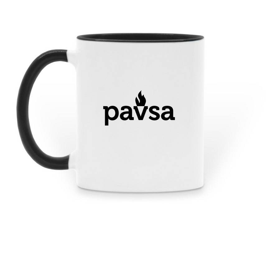 Cats Against Cat Calling Mug, a Black Two-Tone Ceramic Mug (back-view)