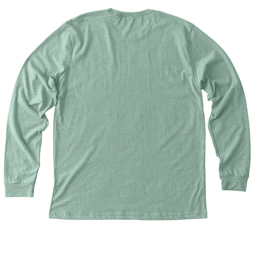 Virginia Is for Homeschoolers, a Heather Dusty Blue Premium Long Sleeve Tee (back-view)