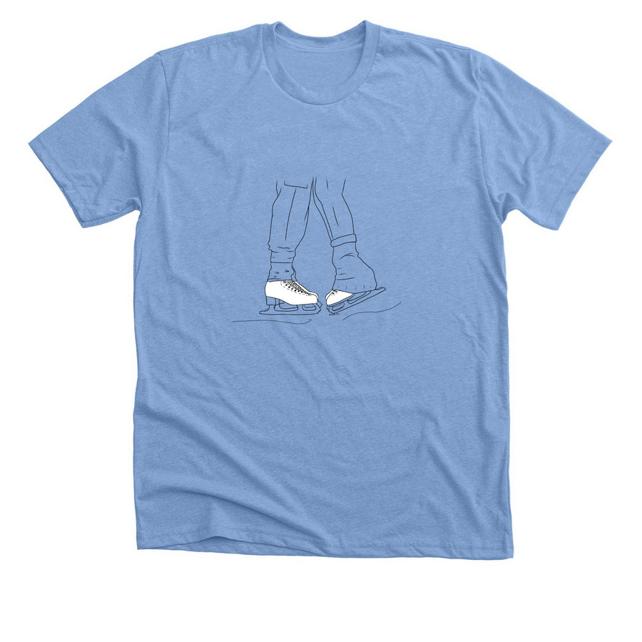 Sapphic Skaters <3, a Heather Carolina Blue Premium Unisex Tee