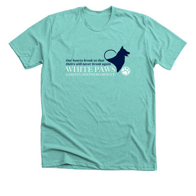 WPGSR - Hearts Line, a Heather Sea Green Premium Unisex Tee