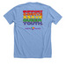 LGBTQ SAVES Volunteer Shirt, a Heather Carolina Blue Premium Unisex Tee (back-view)