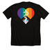 Rod of Asclepius, a Solid Black Blend Premium Unisex Tee (back-view)