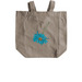 We have to take care of eachother blue tote&nbsp;, a Pumice Recycled Cotton Tote Bag (back-view)