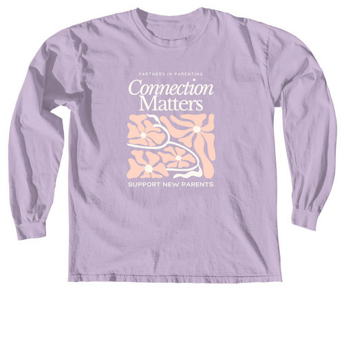 Connection Matters, a Orchid Comfort Colors Long Sleeve Tee