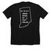 Hoosier Bitches Get Stuff Done - SOS, a Solid Black Blend Premium Unisex Tee (back-view)
