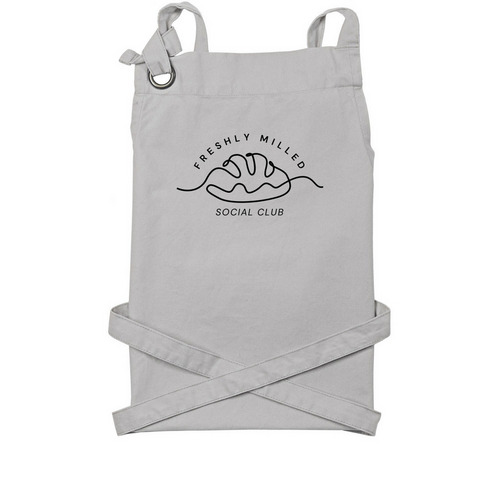 Freshly Milled Aprons, a Silver Cotton Canvas Pocket Apron