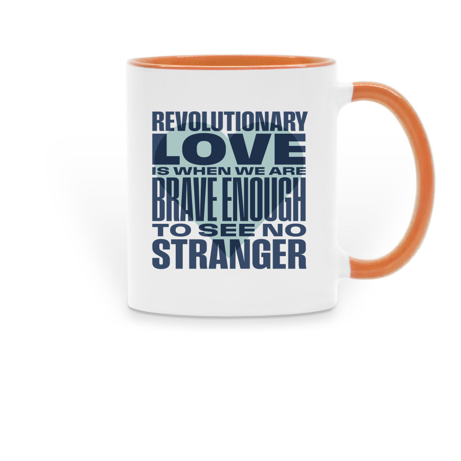 Brave Enough Mug, a Orange Two-Tone Ceramic Mug