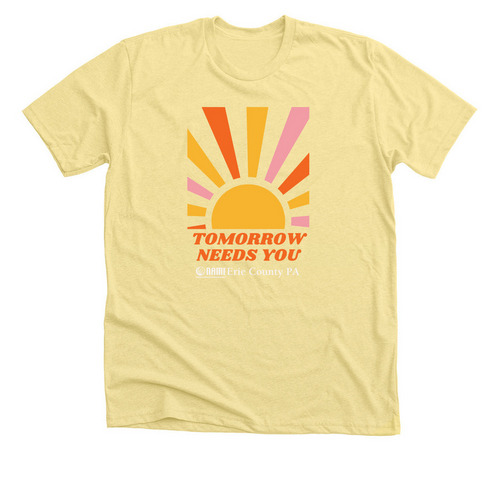 Tomorrow Needs You, a Heather Yellow Gold Premium Unisex Tee