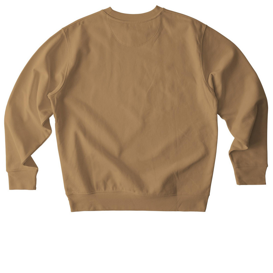 Linked: Entwined Swans, a Latte Stanley/Stella Unisex Changer 2.0 Crewneck Sweatshirt (back-view)