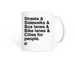 Cities for People Mug, a White Coffee Mug