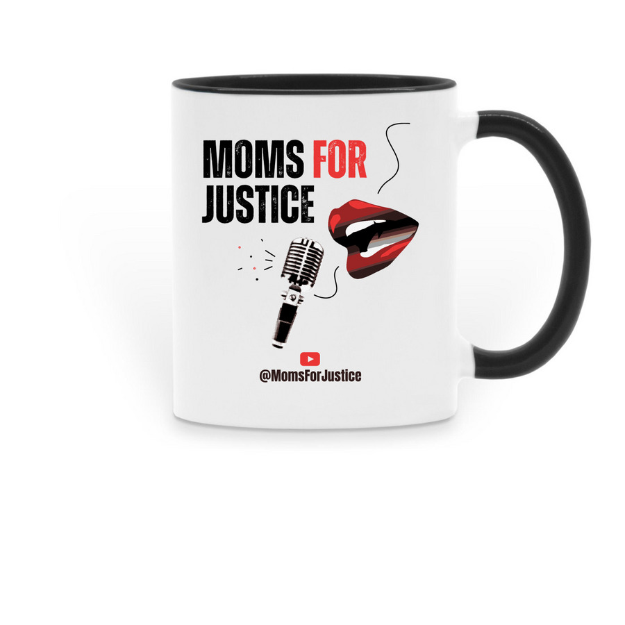 NEW Moms For Justice YouTube Mugs, a Black Two-Tone Ceramic Mug
