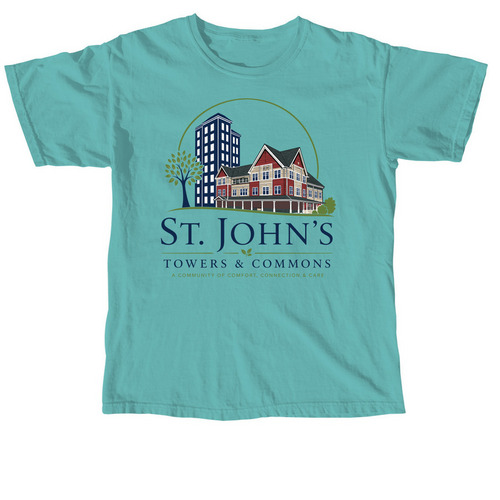 St. John's Towers/Commons&nbsp;, a Seafoam Comfort Colors Unisex Tee