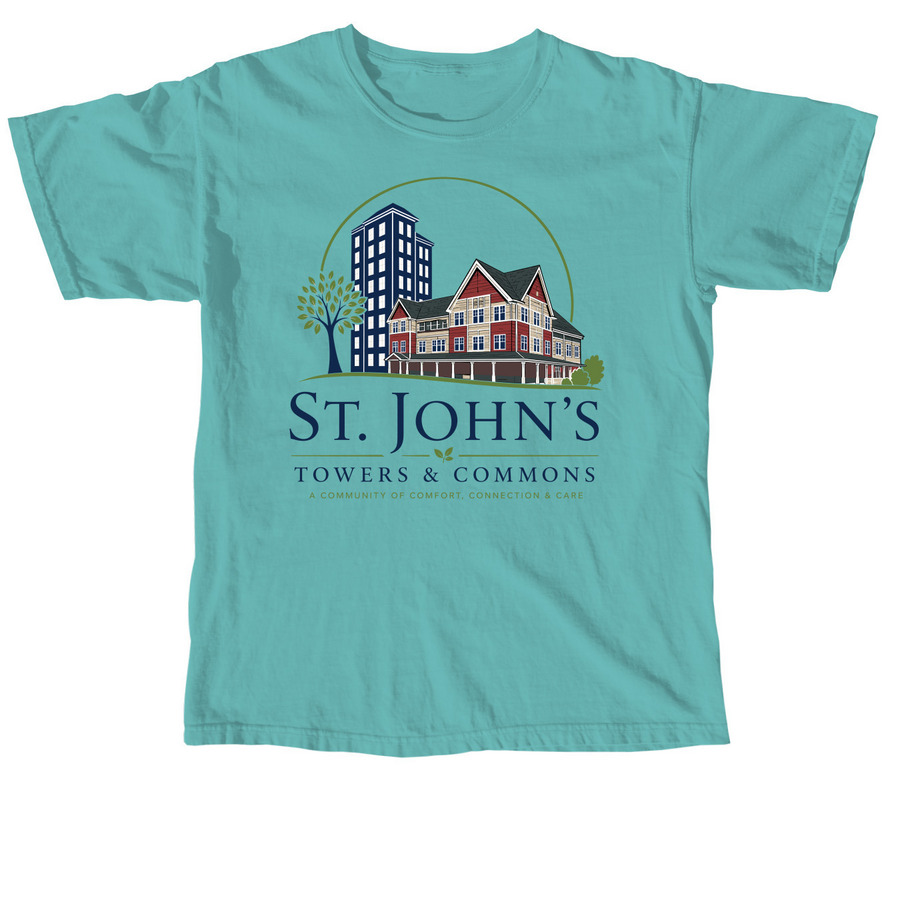 St. John's Towers/Commons&nbsp;, a Seafoam Comfort Colors Unisex Tee