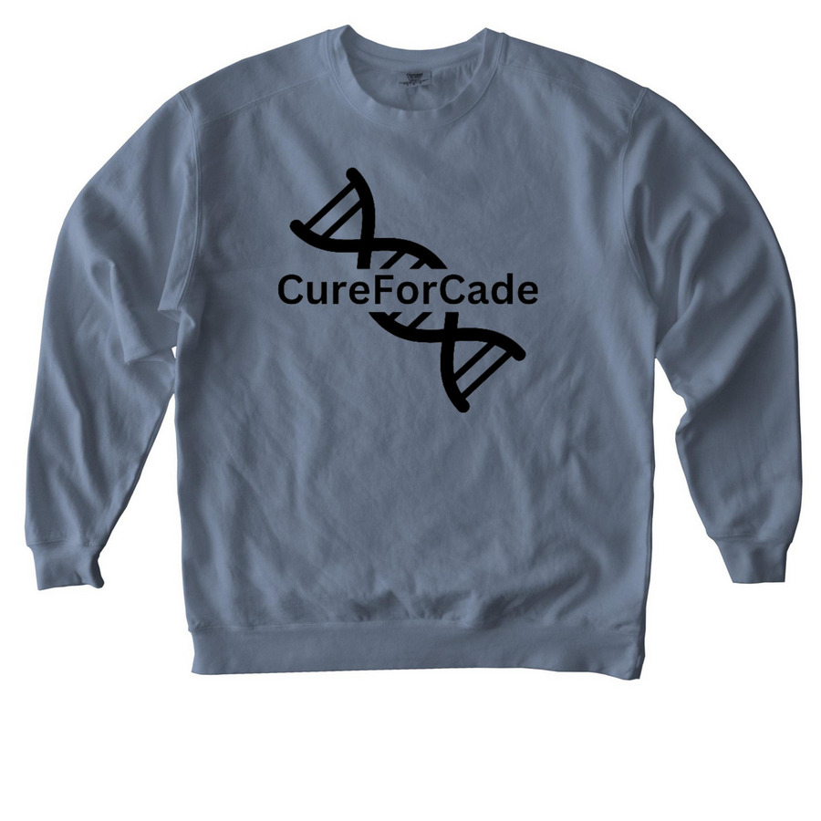 Cure For Cade DNA/Walker, a Blue Jean Comfort Colors Crewneck Sweatshirt