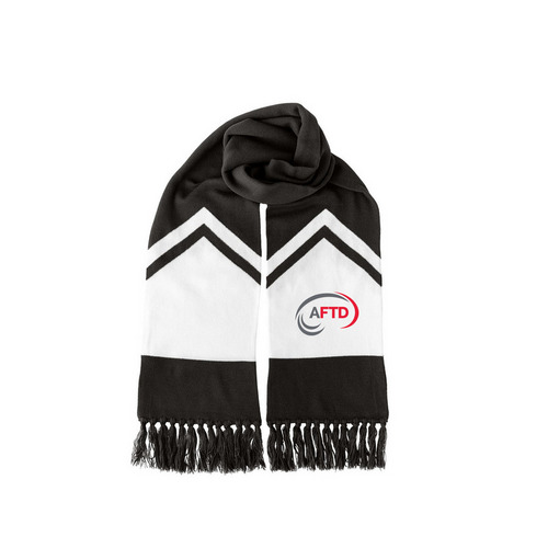 Ambassador Gift, a Black/ White Two-Tone Gameday Scarf
