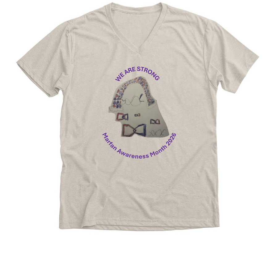 2026 Marfan Awareness Month Community Tee&nbsp;, a Heather Dust Premium V-Neck Tee