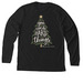 Christmas- you can do hard things, a Solid Black Blend Premium Long Sleeve Tee (back-view)