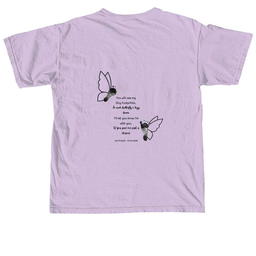 Team Margot Ann, a Orchid Comfort Colors Unisex Tee (back-view)