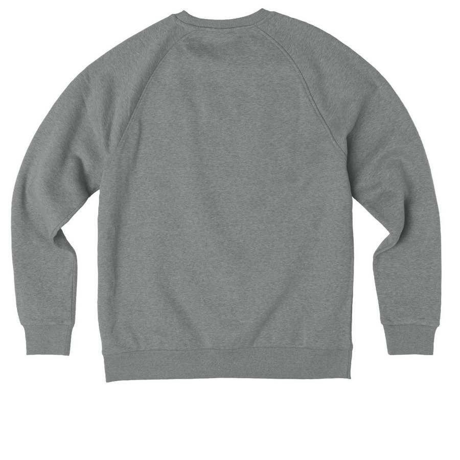 Main St. Books Monroe, a Aluminum Grey Heather Allmade Organic CVC Crewneck Sweatshirt (back-view)