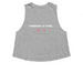 Strength is vital., a Athletic Heather Women's Cropped Racerback Tank