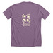 Silently judging you, a Heather Purple Premium Unisex Tee (back-view)