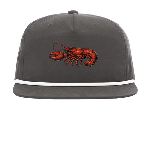 Lobster Hat, a Charcoal/ White Printed Umpqua Snapback Cap