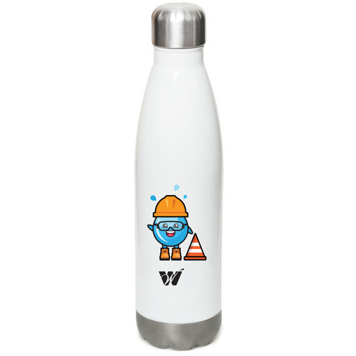 GCWW - Willy Water Bottle, a White Stainless Steel Water Bottle
