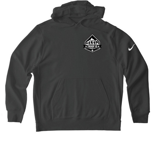 Troop 15 Additional, a Anthracite Nike Club Fleece Pullover Hoodie