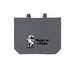 Happy Hippo Tote, a Storm Grey Cotton Canvas Tote Bag