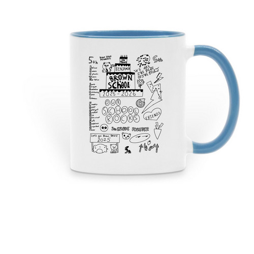 5th grade Davis mug, a Light Blue Two-Tone Ceramic Mug