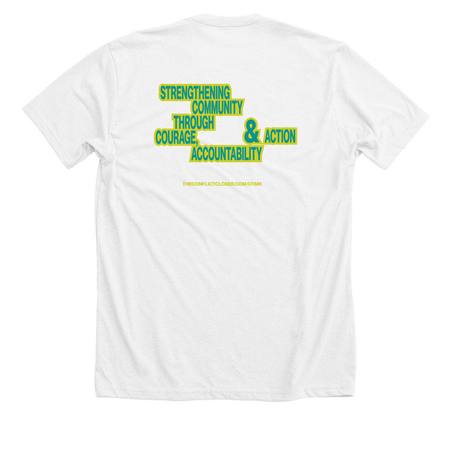 OTMR Live 2026 - Teal, a Solid White Blend Premium Unisex Tee (back-view)