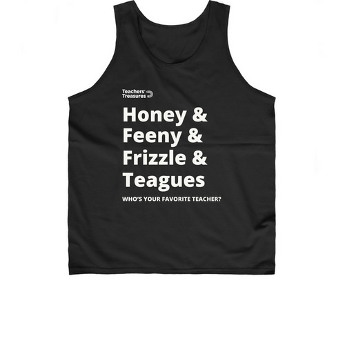Who's your favorite teacher? (Light Text), a Black Classic Unisex Tank Top