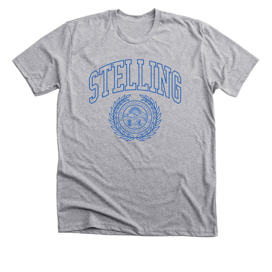 Stelling emblem, a Athletic Heather Premium Unisex Tee