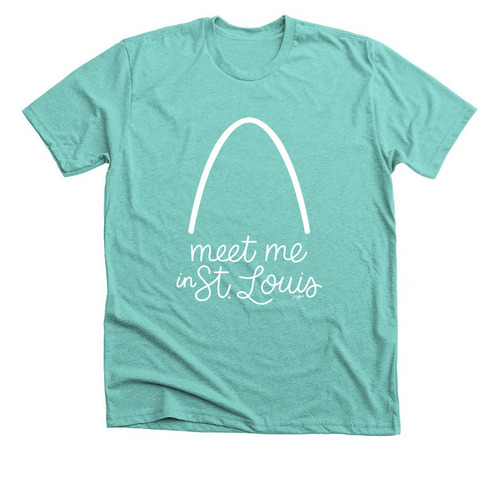 Meet Me in St. Louis, a Heather Sea Green Premium Unisex Tee