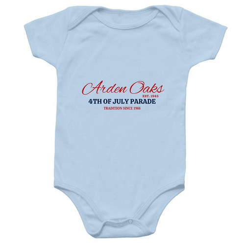 Baby 4th of July, a Light Blue Infant Onesie