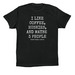 TXHR - Coffee & Huskies, a Vintage Black Premium Cotton Tee