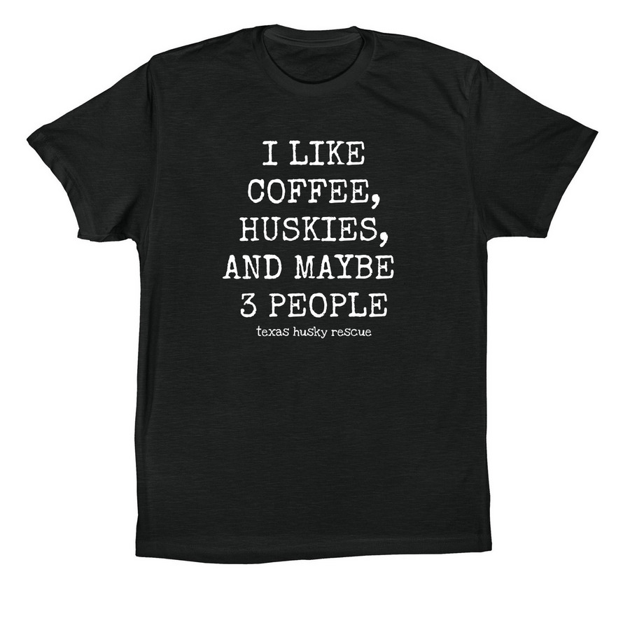 TXHR - Coffee & Huskies, a Vintage Black Premium Cotton Tee