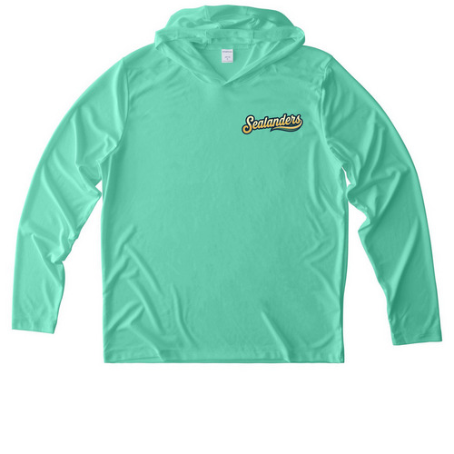 Sealanders Sun Hoodies, a Bright Seafoam UV Performance Long Sleeve Hoodie