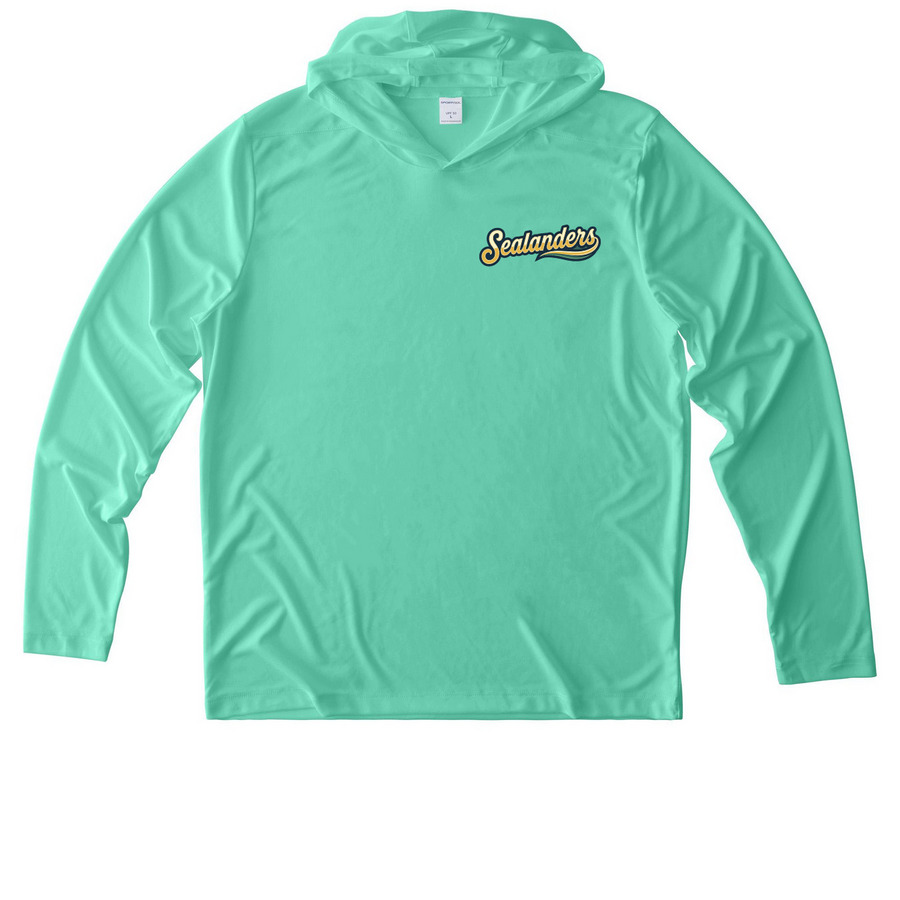 Sealanders Sun Hoodies, a Bright Seafoam UV Performance Long Sleeve Hoodie