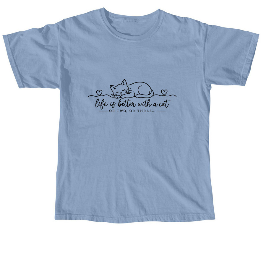 Cat, a Washed Denim Comfort Colors Unisex Tee