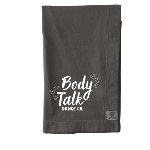 Body Talk Comfort Colors Blanket, a Pepper Comfort Colors Blanket