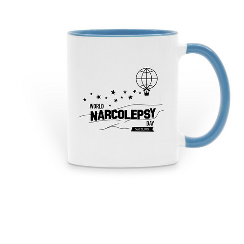 World Narcolepsy Day 2026 - Mugs, a Light Blue Two-Tone Ceramic Mug