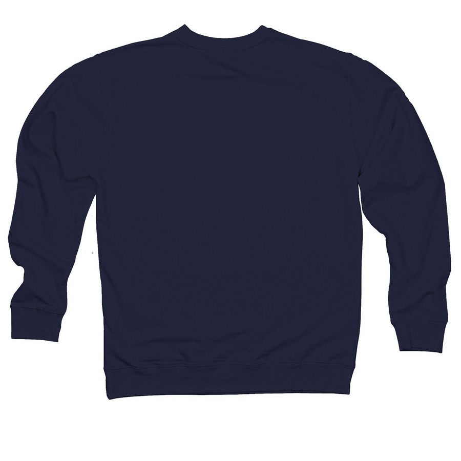 BUNNIES, a Classic Navy Midweight Crewneck Sweatshirt (back-view)