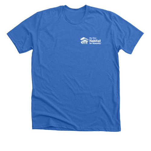 Chest Logo, a Heather True Royal Premium Unisex Tee