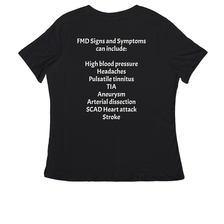 Following My Dreams, a Black Women's Relaxed V-Neck Tee (back-view)