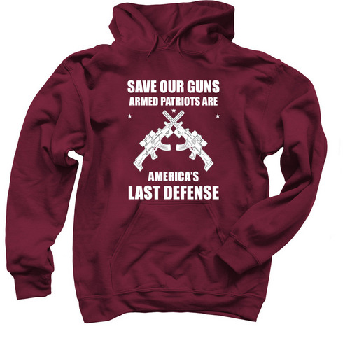 Save Our Guns 2A, a Maroon Pullover Hoodie
