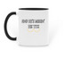 Baphomet T!t$, a Black Two-Tone Ceramic Mug (back-view)