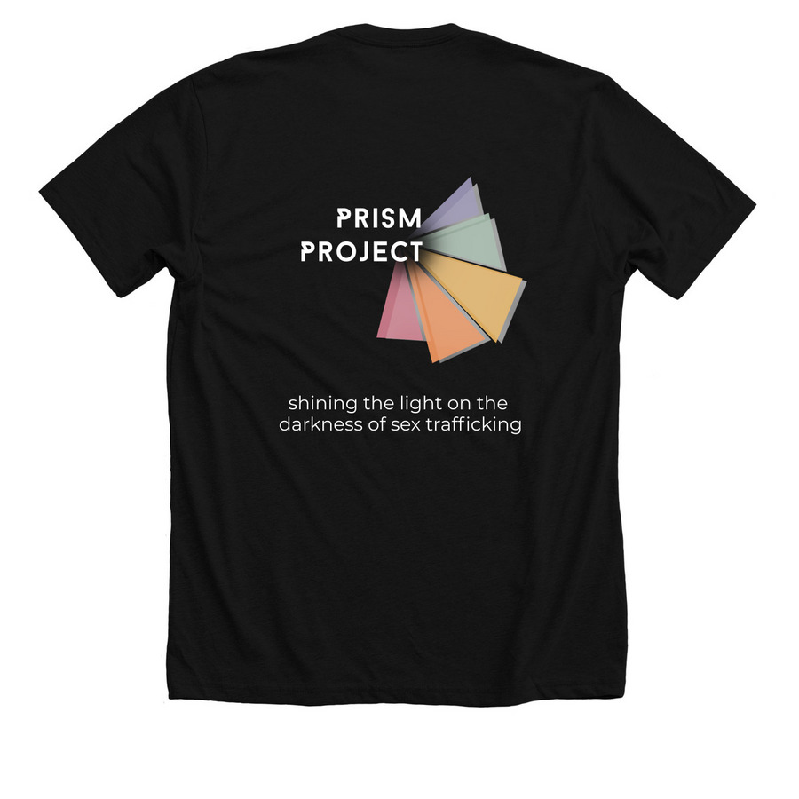 Prism Project, a Solid Black Blend Premium Unisex Tee (back-view)