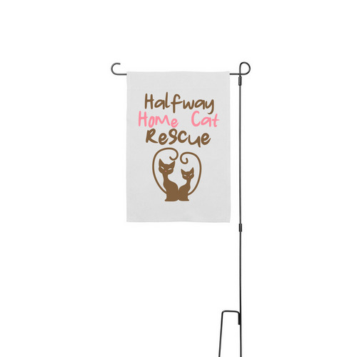 Garden Flags, a White 12" x 18" Yard Flag with Stake
